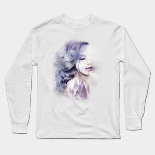 misty forest woman Long Sleeve T-Shirt